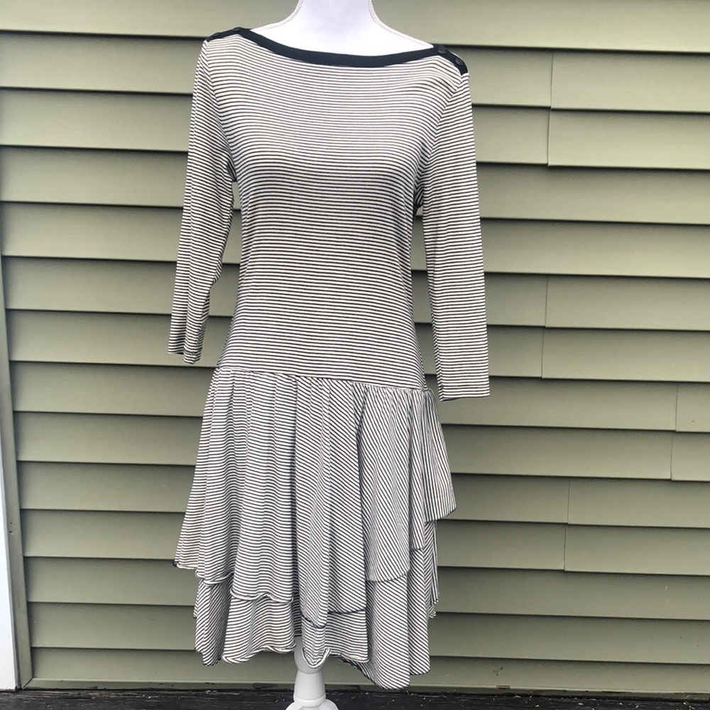 Ralph Lauren Black and White Midi Dress